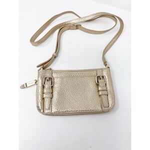 Cole Haan Crossbody Bag Gold leather RARE